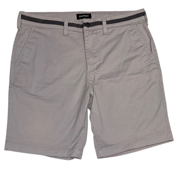 Express Other - Express Men's Light Gray Flat Front Shorts Nw/oT